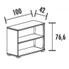 Armoire ouverte 1 étagère (L : 100 cm x P : 42 cm x H : 76,60 cm) So Laroya