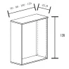 Armoire de rangement ouverte - 2 étagères - hauteur 120 cm (4 largeurs au choix) So Madrid