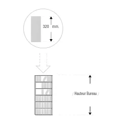Armoire de rangement ouverte - 5 étagères - hauteur 235 cm (4 largeurs au choix) So Madrid