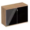 Armoire 2 portes en verre 1 étagère (L : 100 cm x P : 42 cm x H : 76,60 cm) So Laroya