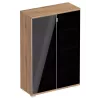 Armoire 2 portes verre 3 étagères (L : 100 cm x P : 42 cm x H : 147 cm) So Laroya