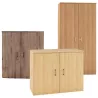Armoire de rangement portes mélaminé 5 étagères - haut. 235 cm (4 largeurs au choix) So Madrid