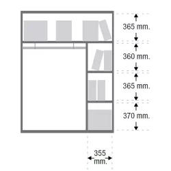 Armoire-penderie portes battantes mélaminé hauteur 158 cm (2 largeurs au choix) So Madrid