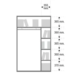 Armoire-penderie portes battantes mélaminé hauteur 198 cm (2 largeurs au choix) So Madrid