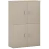 Armoire de rangement avec 4 portes - 2 étagères -  hauteur 158 cm (4 largeurs au choix) So Madrid