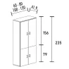 Armoire de rangement avec 4 portes - 4 étagères - hauteur 235 cm (4 largeurs au choix) So Madrid