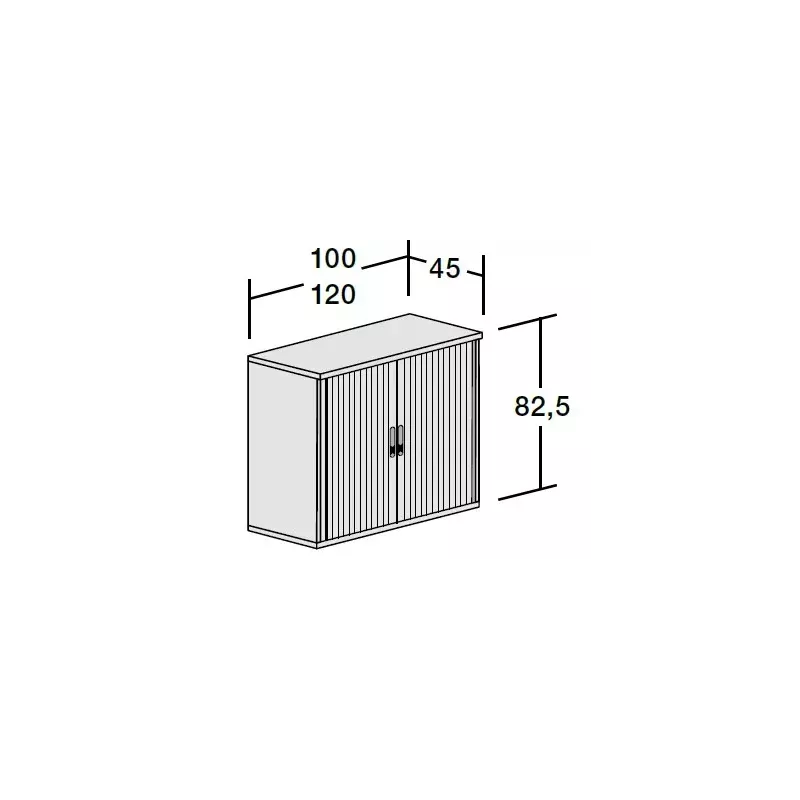 Armoire de rangement à rideaux PVC - 1 étagère -  hauteur 81 cm (2 largeurs au choix) So Madrid