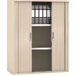 Armoire de rangement à rideaux PVC - 2 étagères - hauteur 120 cm (2 largeurs au choix) So Madrid