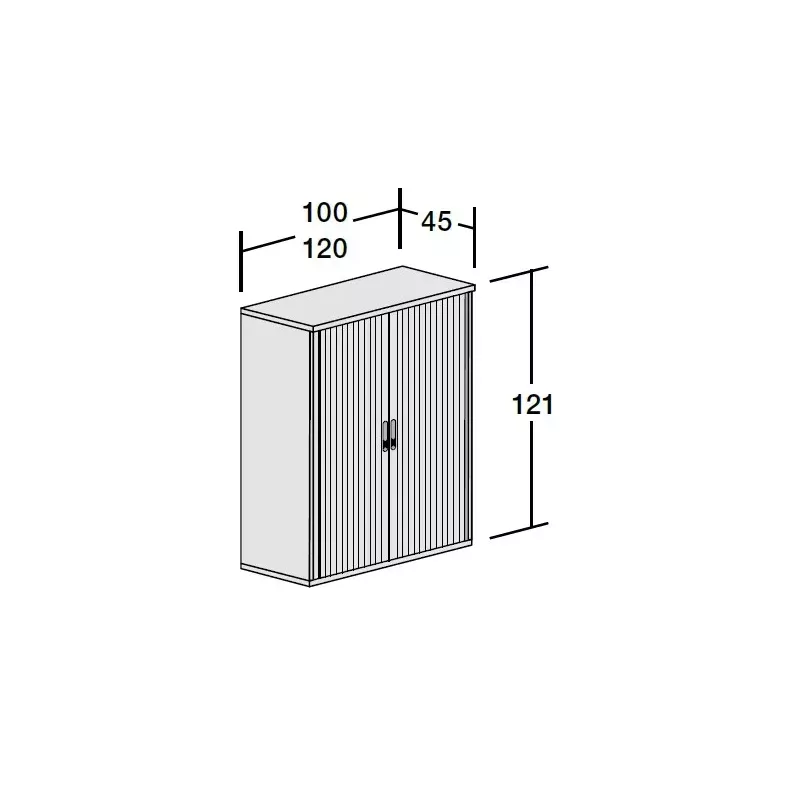 Armoire de rangement à rideaux PVC - 2 étagères - hauteur 120 cm (2 largeurs au choix) So Madrid