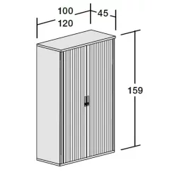 Armoire de rangement à rideaux PVC - 3 étagères - hauteur 158 cm (4 largeurs au choix) So Madrid