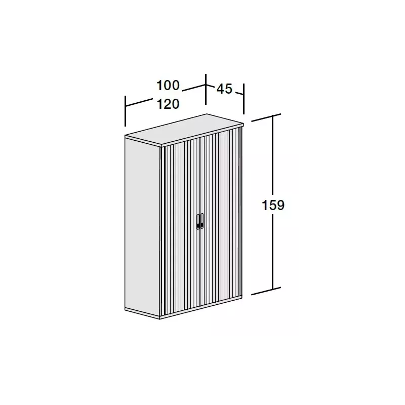 Armoire de rangement à rideaux PVC - 3 étagères - hauteur 158 cm (4 largeurs au choix) So Madrid