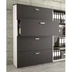 Armoire 2 tiroirs pour dossiers suspendus - haut. 81 cm (2 largeurs au choix) So Madrid