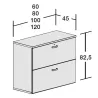 Armoire 2 tiroirs pour dossiers suspendus - haut. 81 cm (2 largeurs au choix) So Madrid