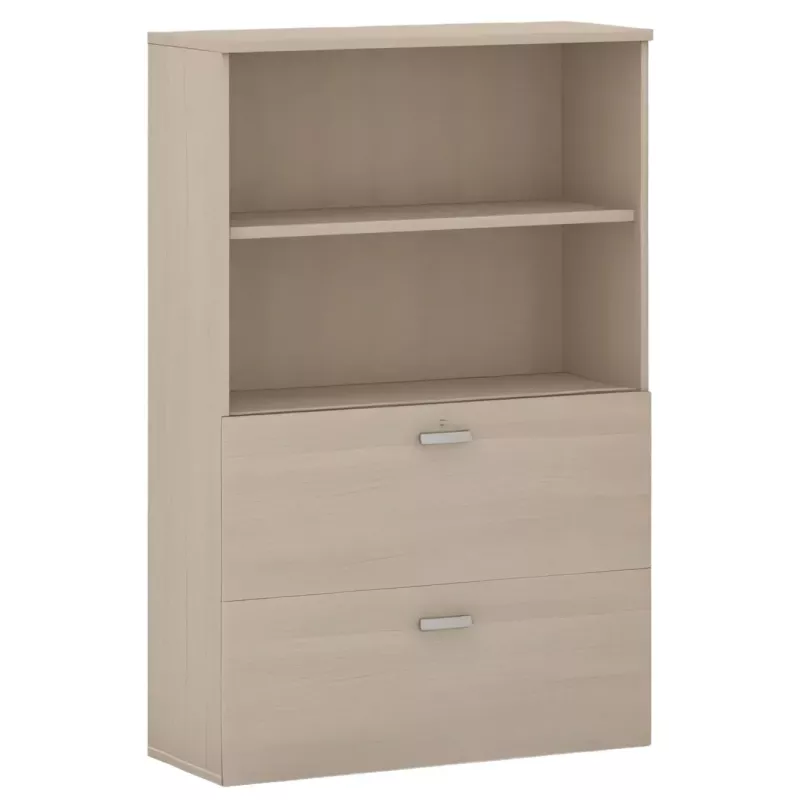 Armoire à dossiers suspendus 2 tiroirs - 1 niche - 1 étagère - hauteur 158 cm (4 largeurs au choix) So Madrid