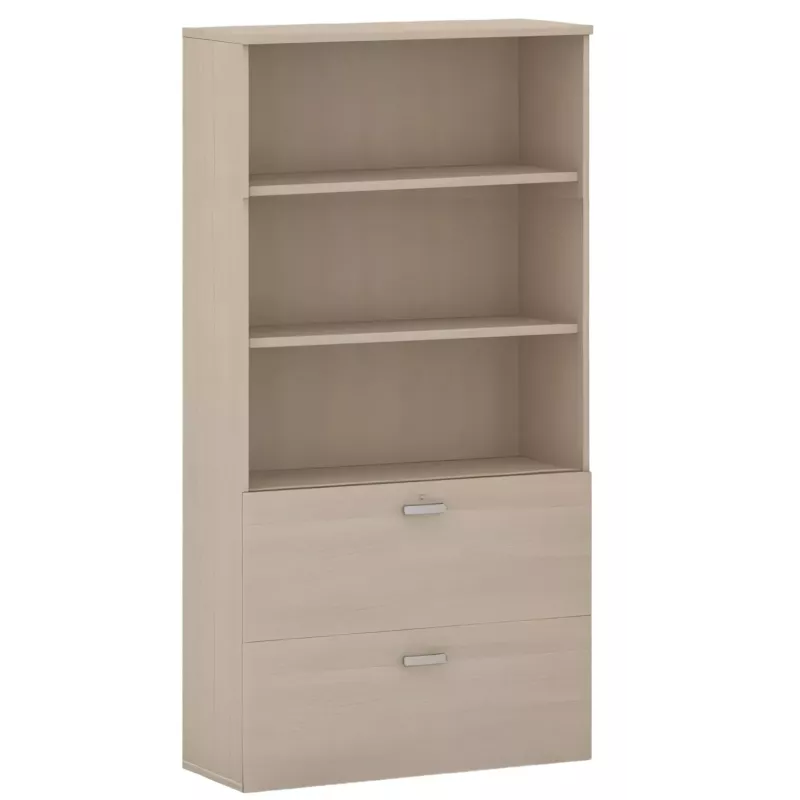 Armoire à dossiers suspendus 2 tiroirs - 1 niche - 2 étagères - hauteur 196 cm (4 largeurs au choix) So Madrid