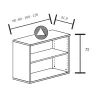 Armoire de rangement ouverte - 1 étagère - hauteur 81 cm (4 largeurs au choix) So Madrid
