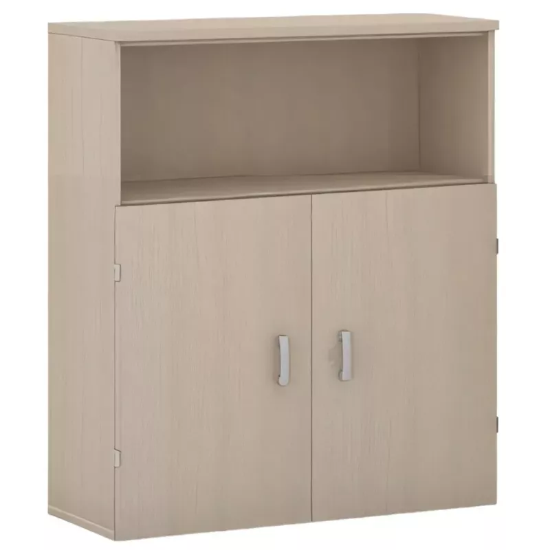 Armoire combiné portes battantes en mélaminé avec serrure - 1 étagère - haut. 120 cm (4 largeurs au choix) So Madrid