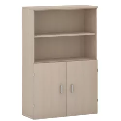 Armoire combiné portes battantes en mélamine avec serrure - 2 étagères - haut. 158 cm (4 largeurs au choix) So Madrid