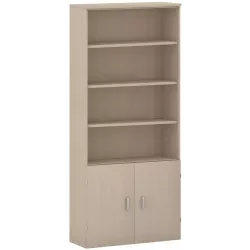 Armoire combiné portes battantes en mélaminé avec serrure - 4 étagères - haut. 235 cm (4 largeurs au choix) So Madrid