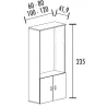 Armoire combiné portes battantes en mélaminé avec serrure - 4 étagères - haut. 235 cm (4 largeurs au choix) So Madrid