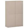 Armoire de rangement 4 portes fermeture à poussoir hauteur 158 cm (4 largeurs au choix) So Madrid