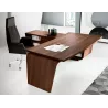 Bureau de Direction design Italien plateau courbe et pieds extérieur So Luna