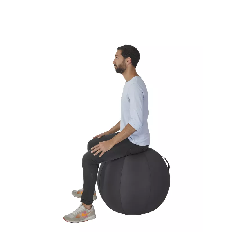 Ballon de gymnastique - Anti-éclatement - 65cm - Bleu - Équipement de