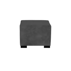 Pouf 1 place gris anthracite
