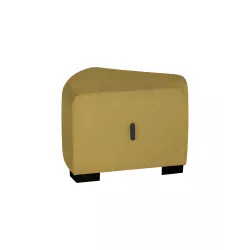 Pouf angulaire 1 place jaune safran