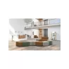Pouf angulaire 1 place terre de sienne