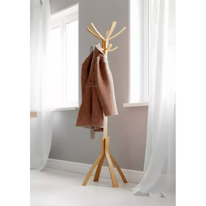 Porte manteau en bois clair CAFÉ