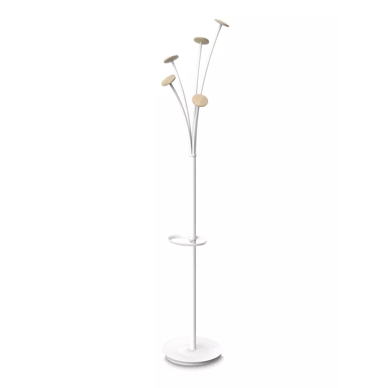 Porte manteau design blanc & bois clair FESTY