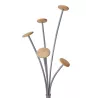 Porte manteau design gris clair & bois clair FESTY