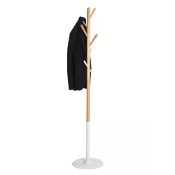 Porte manteaux design bois & blanc