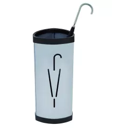 Porte parapluies moderne gris métal