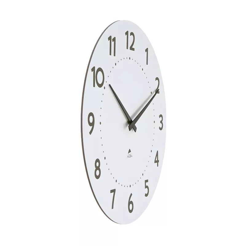 Grande horloge murale bois blanc