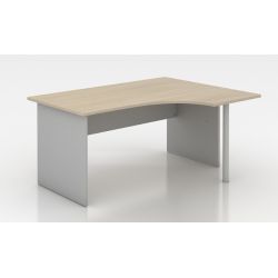 Bureau d'angle compact pied panneau avec retour So Vigo
