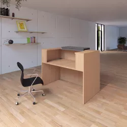 Banque d'accueil – 144 cm – réhausse 80 cm – éclairage LED – So Ragol