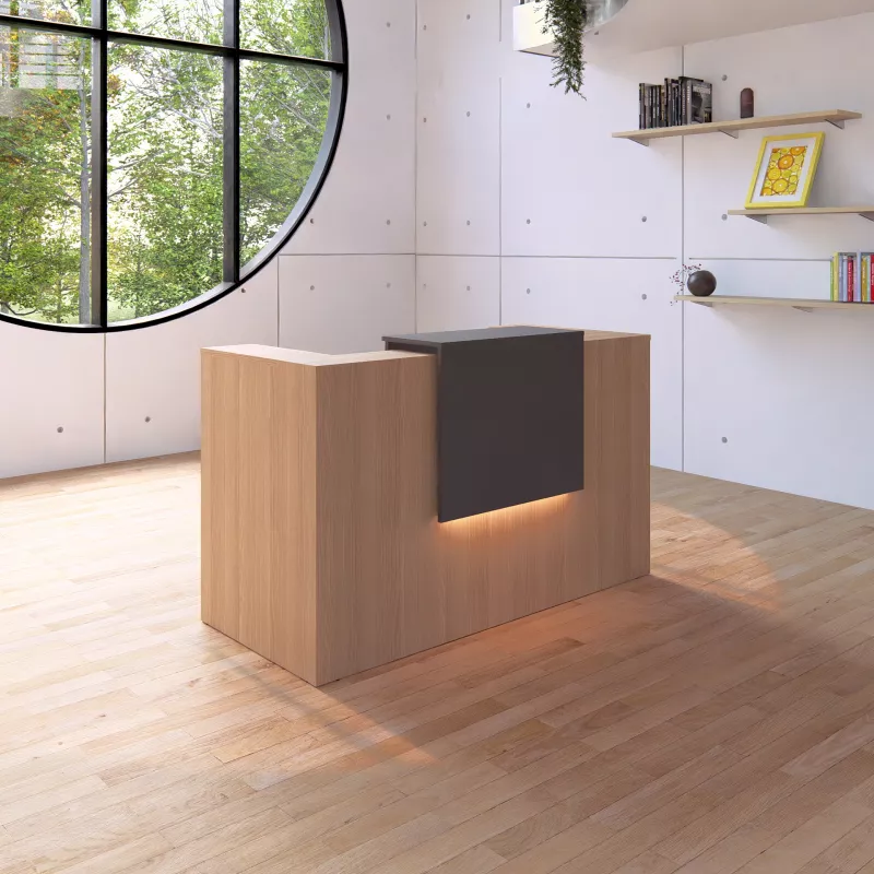 Banque d'accueil – 184 cm – réhausse 80 cm – éclairage LED – So Ragol