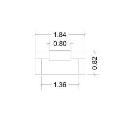Banque d'accueil – 184 cm – réhausse 80 cm – éclairage LED – So Ragol