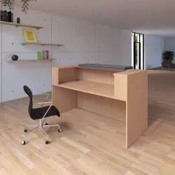 Banque d'accueil – 184 cm – réhausse 120 cm – éclairage LED – So Ragol