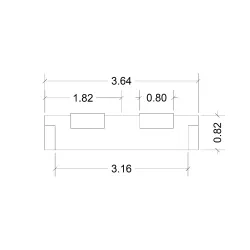 Banque d'accueil – 364 cm – 2 réhausses 80 cm – éclairage LED – So Ragol