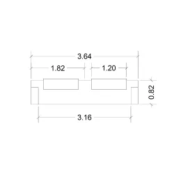 Banque d'accueil – 368 cm – 2 réhausses 120 cm – éclairage LED – So Ragol
