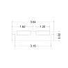 Banque d'accueil – 368 cm – 2 réhausses 120 cm – éclairage LED – So Ragol