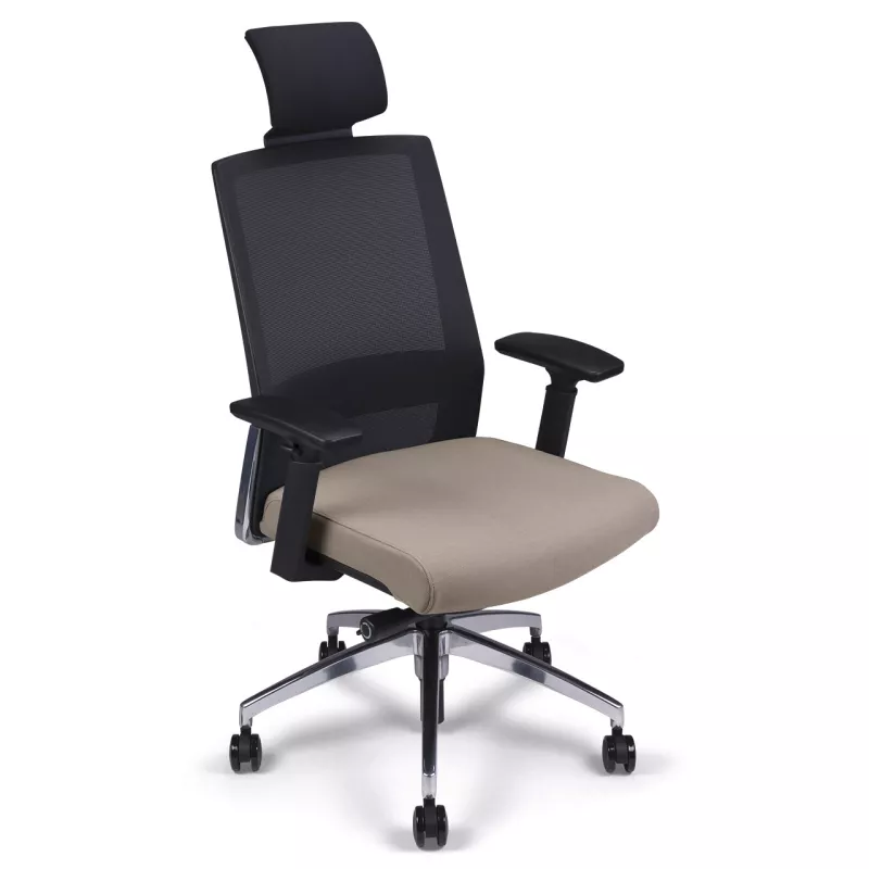 Siège de bureau synchrone avec appui-tête dossier résille So Milan