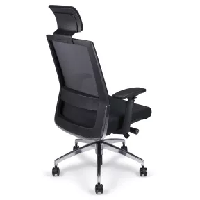 Siège de bureau synchrone avec appui-tête dossier résille So Milan