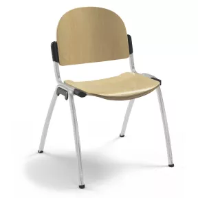 Chaise d'accueil empilable en hêtre naturel So Cortone