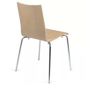 Chaise visiteur empilable coque hêtre naturel So Empoli