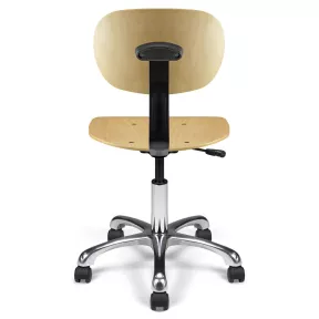 Siège technique hêtre naturel sur roulettes So Ancône