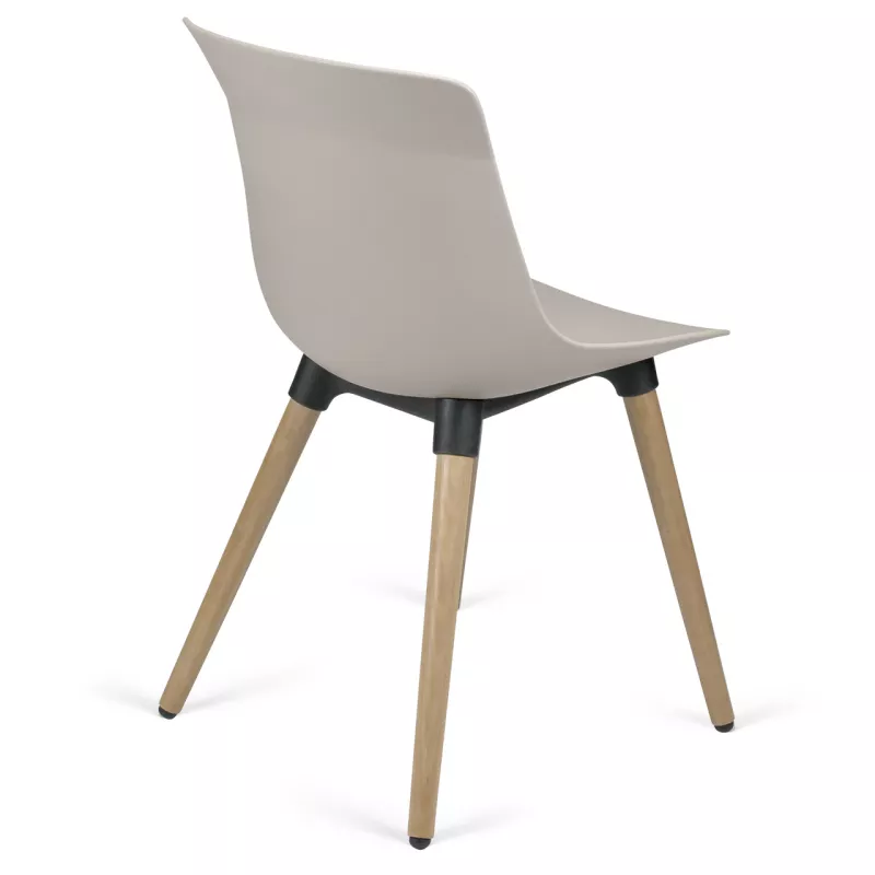 Chaise visiteur pieds bois So Savone